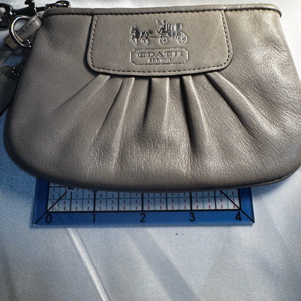 Coach Dove Gray Pleated Wristlet - Picture 7 of 7